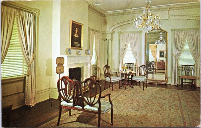 Postcard GA - Drawing Room at Davenport House Museum