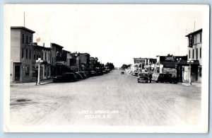 Miller South Dakota SD Postcard RPPC Photo North Broadway Hotel Cafe Coca Cola