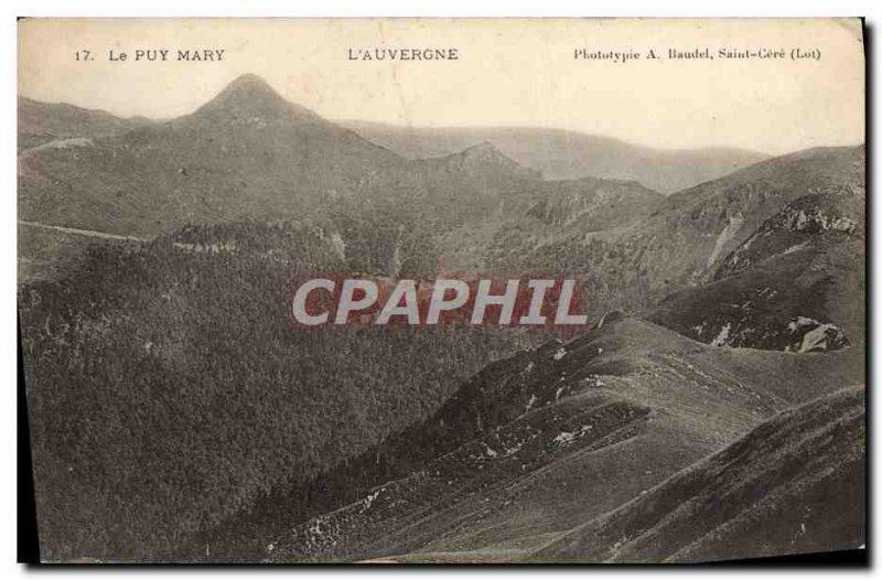 Old Postcard L & # 39Auvergne Puy Mary