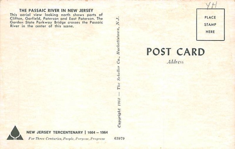 The Passaic River Aerial View Looking North Passaic River NJ 