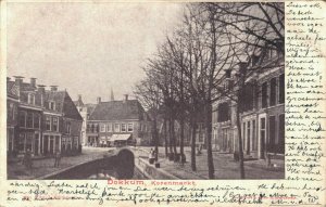 Netherlands Dokkum Koornmarkt Vintage Postcard 07.57