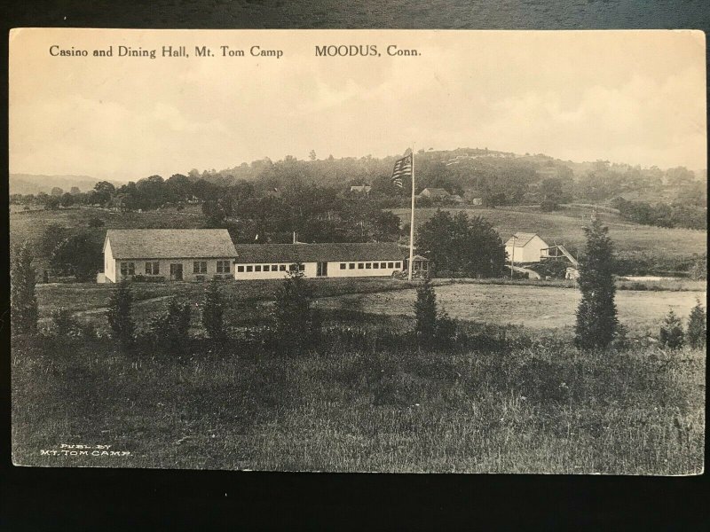 Vintage Postcard 193040 Casino & Dining Hall Mt. Tom Camp Moodus