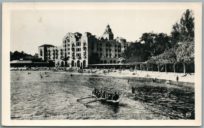 HONOLULU HI ROYAL HAWAIIAN HOTEL VINTAGE REAL PHOTO POSTCARD RPPC