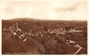 uk50875 general view corfe castle real photo uk