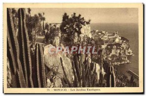 Old Postcard Monaco The Exotic Gardens