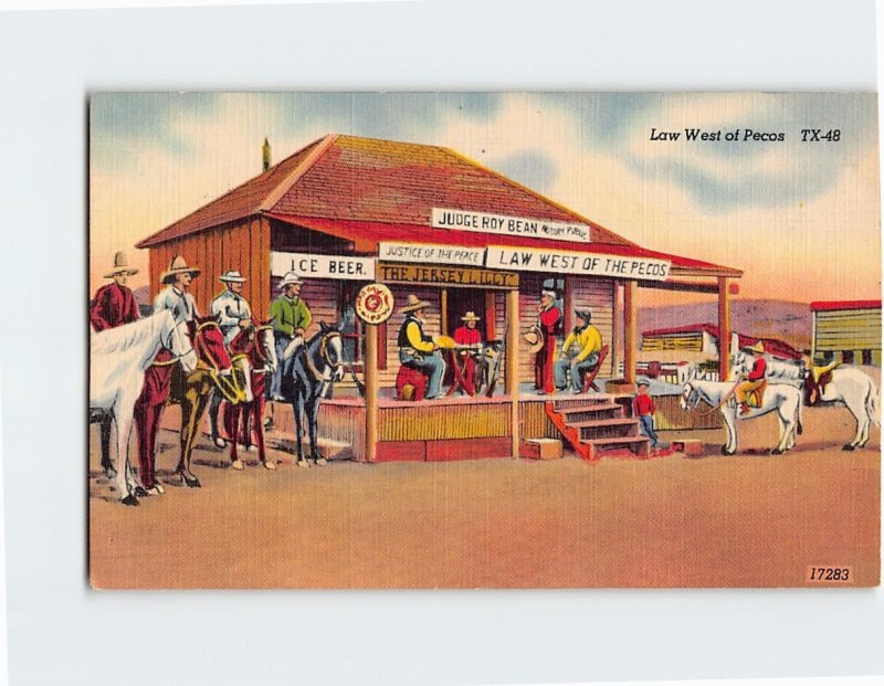 Postcard Law West of Pecos, Texas