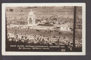 St. Paul MINNESOTA RPPC 1941 NATIONAL Eucharistic Congress STATE FAIR Mando Foto