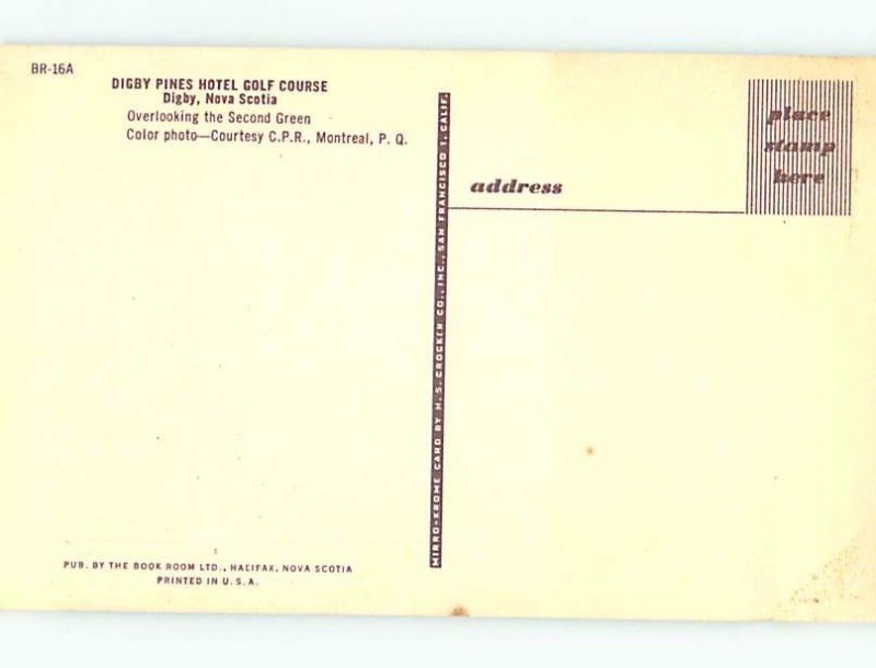 Pre-1980 GOLF COURSE Digby Nova Scotia NS ho6717
