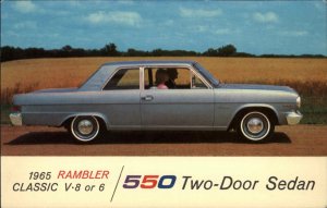 1965 AMC Rambler 550 Two--Door Sedan Ad Advertising Vintage Postcard