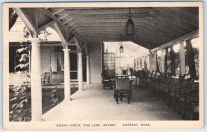 AMHERST, Massachusetts  MA    South Porch  THE LORD JEFFERY  Albertype Postcard