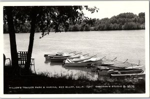 RPPC Vintage Miller's Trailer Park & Marina, Red Bluff, Cal. Postcard P121 