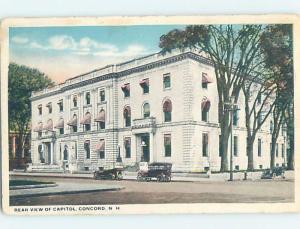 Unused W-Border REAR VIEW OF THE CAPITOL BUILDING Concord New Hampshire NH G1252