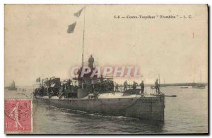 Old Postcard Boat War Against torpilleir Blunderbuss