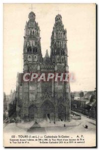 Postcard Old Towers I and L Cathedrale St Gatien built in 3 century of 1170 i...