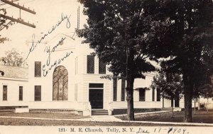 Tully New York ME Church Real Photo Vintage Postcard AA66774