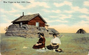 H87/ Rapid City South Dakota Postcard c1910 Wise Virgins Claim Sod House 23