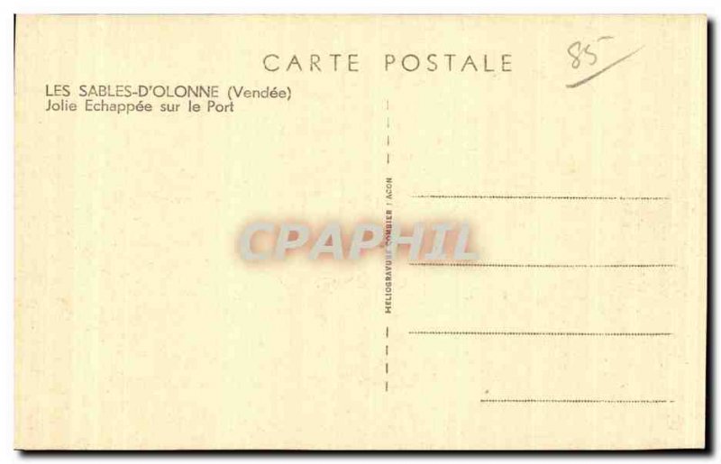 Sables d'Olonne - Lovely Echappee Harbor - Old Postcard