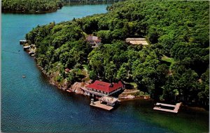 Canada Muskoka Lake Rosseau Air View Of Wigwassan Lodge