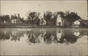 Marlow NH Bldgs on Lake c1910 Real Photo Postcard