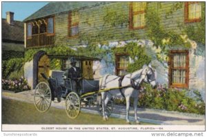 Florida St Augustine Horse and Buggy At Oldest House In The United States