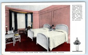 CHICAGO, IL Illinois ~ Roadside GREAT NORTHERN HOTEL c1940s Kropp Postcard
