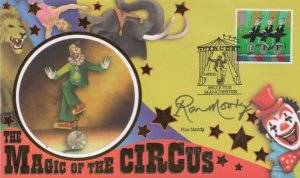 Ron Moody Manchester Magic Of The Circus Hand Signed Benham FDC