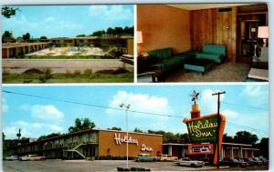 FORT SMITH, Arkansas AR   Roadside  HOLIDAY INN  ca 1950s-60s Cars Postcard