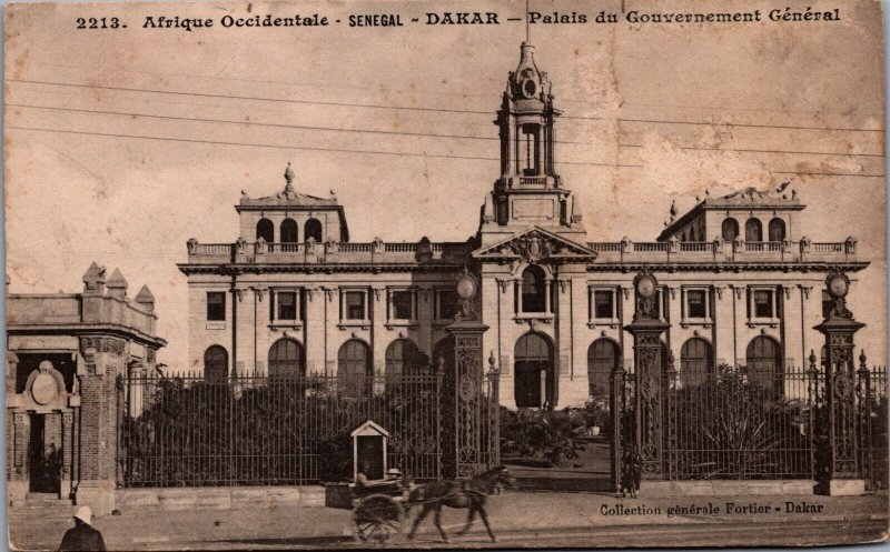 Senegal Dakar Palais du Gouvernement General Vintage Postcard 09.94