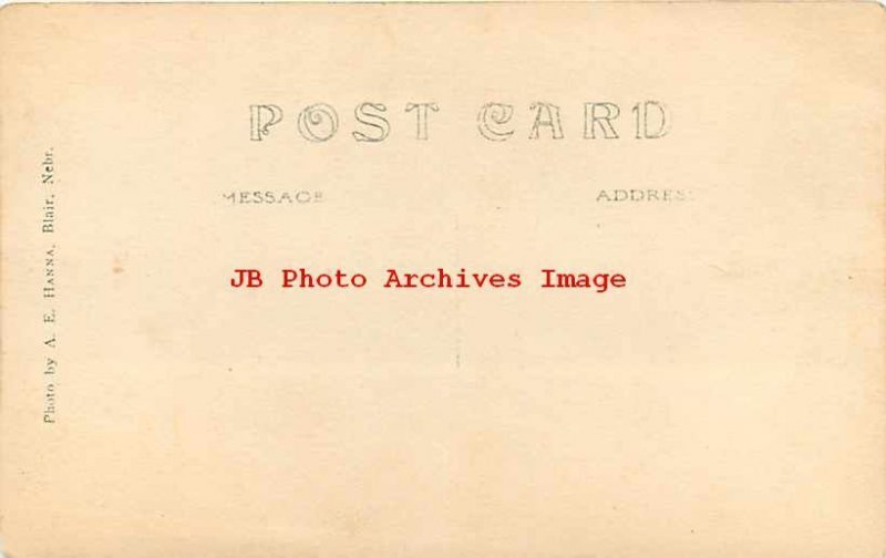 Depot, Iowa, Osceola, RPPC, Chicago Burlington & Quincy Railroad Station, Hanna