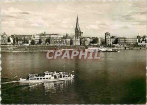 Postcard Modern Dusseldorf Rheinpartie