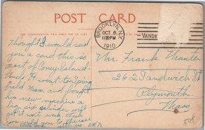 BROOKLYN NY CONEY ISLAND SURF AVE. FROM LOOP TO LOOP ANTIQUE POSTCARD