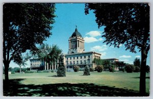 Legislative Building, Winnipeg MB, 1961 Postcard, Red River Exhibition Cancel