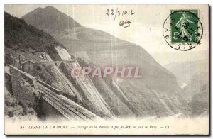Line Mure Old Postcard Passage of the Rivoire peak of 300m on the Drac
