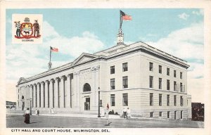 J57/ Wilmington Delaware Postcard c1910 City Hall and Court House 321