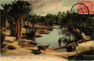 CPA AK Gabes Pont sur l'Oued a Chenini TUNISIE (1216058) 