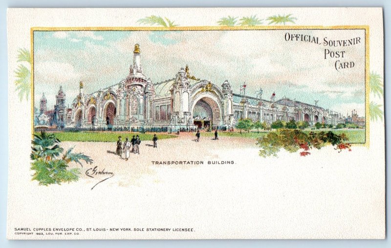 1903 Transportation Building Worlds Fair St. Louis Missouri MO Antique Postcard
