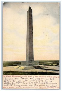 1907 Floyd Monument Bank Missouri Exterior Sioux City Iowa IA Vintage Postcard