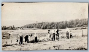 c1910s Farming Children Scene Field Kirtland Ohio OH RPPC Photo Antique Postcard