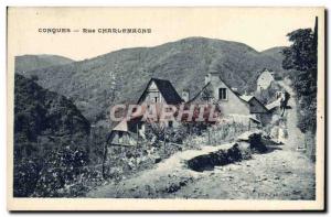 Postcard Old Conques Rue Charlemagne