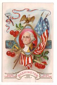 Patriotic, George Washington, President, Used 1911 Flag Cancel