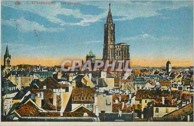 Postcard Old Strasbourg Vue Generale