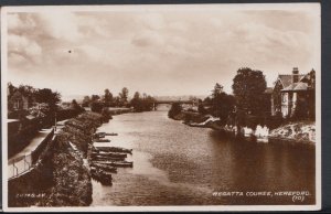 Herefordshire Postcard - Regatta Course, Hereford      RS8771