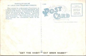 2~ca1920's Postcards LA, New Orleans NAPOLEON HOUSE & GARDEN DISTRICT FINE HOMES