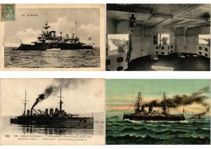 NAVY WARSHIPS Mostly FRANCE 280 Vintage Postcards pre- 1940 (L3418)