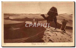 Old Postcard Travel the desert Tunisia Camel Camel