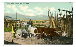 NM - Pueblo Indian Carreta & Ox Team