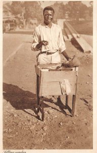 RPPC SELLING CANDIES PORT AU PRINCE HAITI BLACK AMERICANA REAL PHOTO POSTCARD