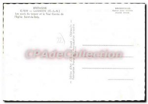 Modern Postcard Lannion docks Leguer church