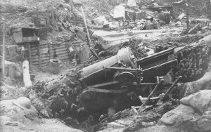 RPPC GERMAN STORMED ENGLISH TRENCH WW1 MILITARY REAL PHOTO POSTCARD WNC 527