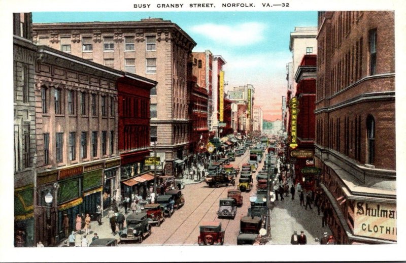 Virginia Norfolk Busy Granby Street